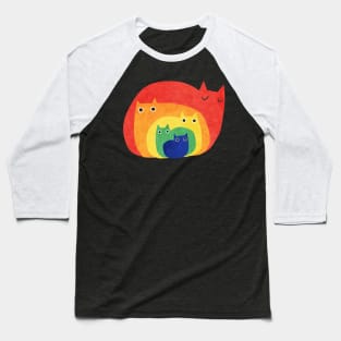 Rainbow cats Baseball T-Shirt